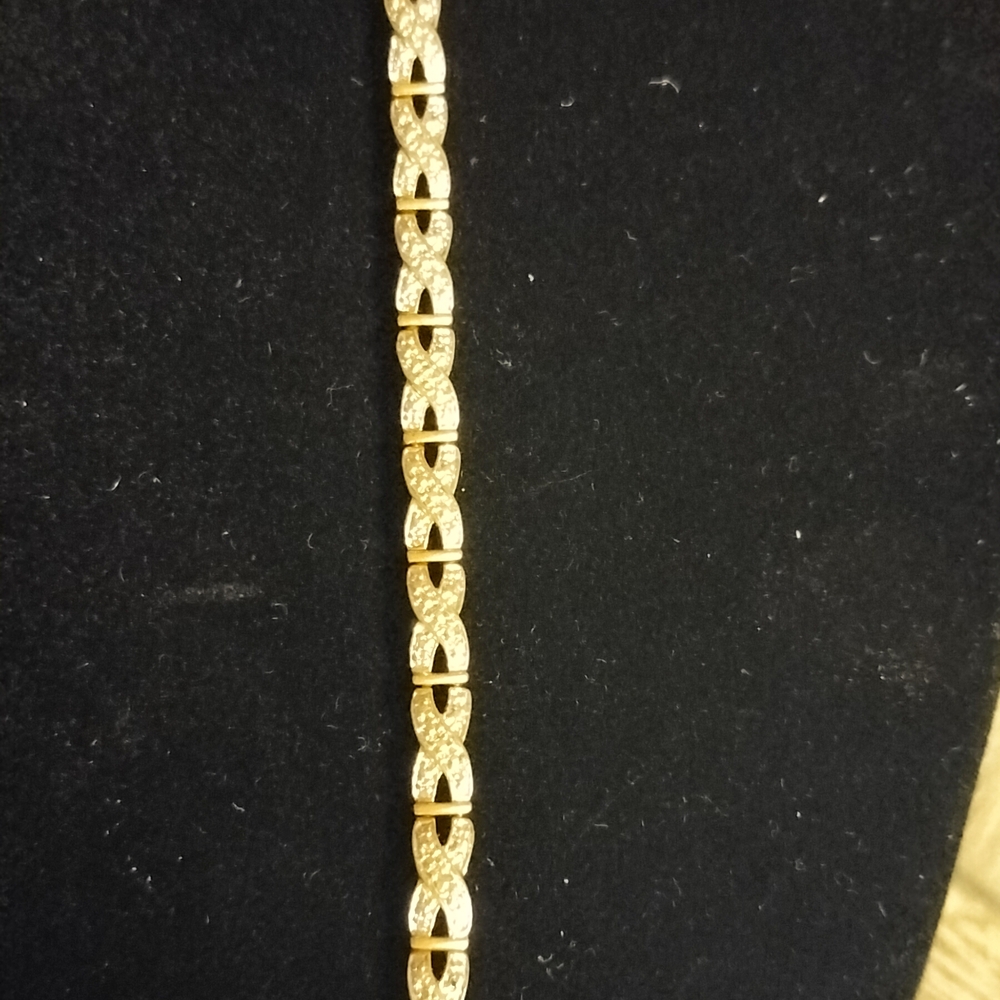 Elegant 925 Sterling Silver With Gold Plated Women's Bracelet